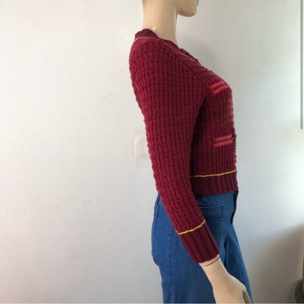 Free People thick knit cardigan front zipper wool blend - Picture 3 of 16